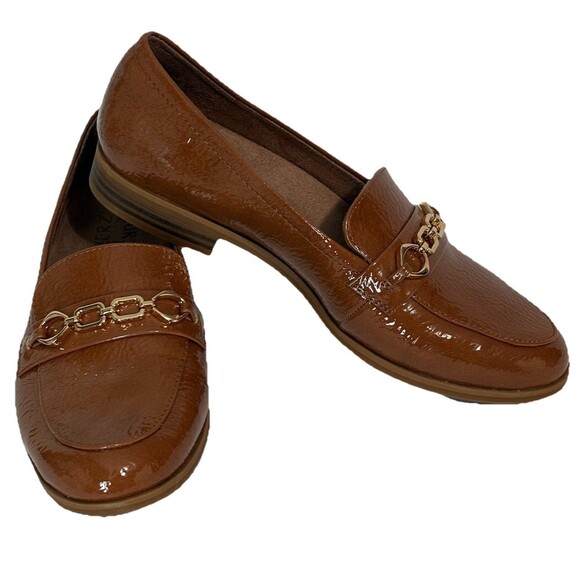 Naturalizer Tan Patent Leather Loafers - Picture 4 of 10